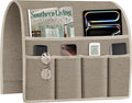 Joywell Armrest Organizer Remote Holder for Recliner Armchair Caddy Couch Sofa Arm Chair Caddie with 6 Pocket Storage for Magazine, iPad, Phone,Light Taupe