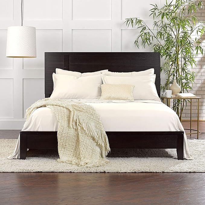 Pure Bamboo King Sheets, Genuine 100% Organic Viscose Derived from Bamboo Bed Sheet Set, Luxuriously Soft & Cooling, Double Stitching, 2 Year Quality Promise (King, Ivory)