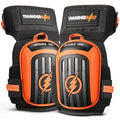 Thunderbolt Knee Pads for Men Construction Knee Pads for Work for Men and Women with Double Gel for Gardening Flooring Roofing Heavy Duty with Extra Thick Foam and Strong Adjustable Non-Slip Straps