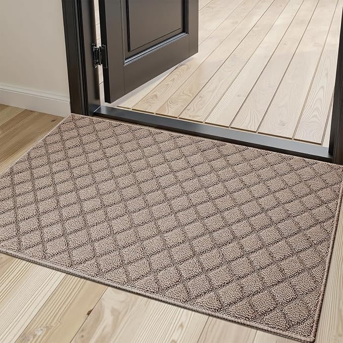 Azadx 3'x4' Front Entryway Door Mat Non Slip Indoor Door mats Washable Entry Mats Welcome Doormat Dirt Trapper for House Entry Low Profile Doormat Indoor Entrance Mat