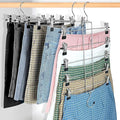 3 Piece Skirt Hanges Space Saving, Pants Hangers with Clips 5 Tier,Closet Organizers and Storager,Clothes Hanger Space Saver,Closet Organization for Skirt,Trousers,Jeans,Legging