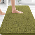 OLANLY Bathroom Rugs 30x20, Extra Soft Absorbent Chenille Bath Rugs, Rubber Backing Quick Dry, Machine Washable Bath Mats for Bathroom Floor, Tub and Shower, Home Decor Accessories, Willow Green