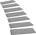PURE ERA Carpet Stair Treads Tape Free Non Slip Indoor Stair Carpet Stair Protectors Pet-Friendly Non-Slip Skid Resistant Washable Reusable 8" x 30"(14 Pieces,Gray)