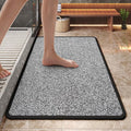 20"x31" Absorbent Quick Dry Bath Mats, Non-Slip Rubber Backing Bathroom Rug, Washable Bath Rugs for Bathroom Floor, Sink and Outside Shower, Low Pile Rug Fit Under Door, Minimalism, Black