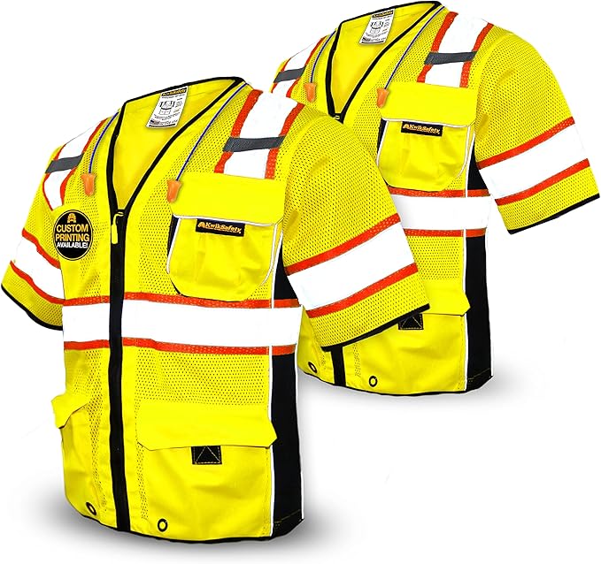 KwikSafety - Charlotte, NC - Men's & Women's Class 3 Safety Vest PPE Hi Vis Reflective ANSI OSHA