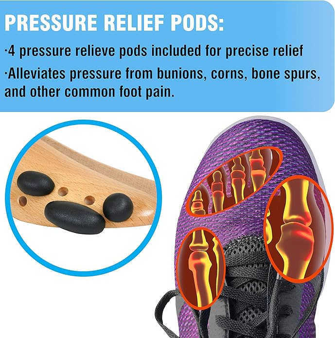 Plixio Shoe Stretcher Women and Men's Shoe Widener - Wooden Expander for Wide Feet, Bunions or Calluses (2 Pack)