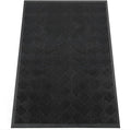 Indoor Outdoor Door Mat, 6’x 4' Doormat for Entryway, Rubber Backing Non Slip Front Door Mat Outside Entrance, Super Absorbent Commercial Floor Mat for Home Office, Black