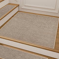 Deerly Comfortable Stair Landing Carpet Non Slip Breathable Linen Rug for Wooden Steps Peel and Stick Landing Mat Covers Indoor Absorbent with Self-Adhesive Backing 30"X30" Beige