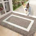 OLANLY Indoor Door Mat, 36x24, Non-Slip Absorbent Resist Dirt Entrance Mat, Washable Low-Profile Inside Entry Doormats for Entryway, Brown