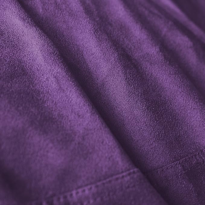 Lumaland Luxurious 3ft Medium Bean Bag Chair with Microsuede Cover - Ultra Soft, Foam Filling, Washable Bean Bag Sofa for Adults, Teenagers, Kids, Pets - Sack Chair for Living Room, Bedroom - Purple
