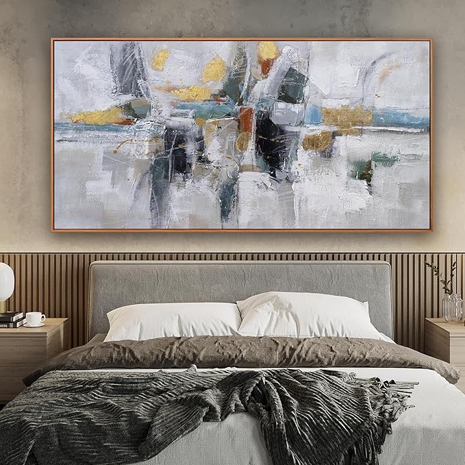 Abstract Wall Art Colorful Canvas Wall Art Living Room Decorations Large Wall Art Office Decor Abstract Watercolor For Home Bedroom Decor Kitchen Artwork 29x58 Inch With Framed
