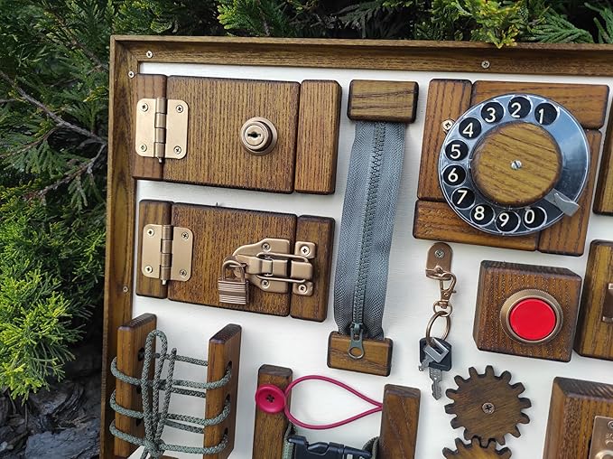 Dementia Activity Board, Wall Sensory Board for Adults, Senior Busy Board, Latch Board for Dementia and Alzheimer Patients, Rehab Tool for Care Homes