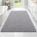 OLANLY Bathroom Rugs 70x46, Extra Soft Absorbent Chenille Bath Rugs, Rubber Backing Quick Dry, Machine Washable Bath Mats for Bathroom Floor, Tub and Shower, Home Decor Accessories, Grey