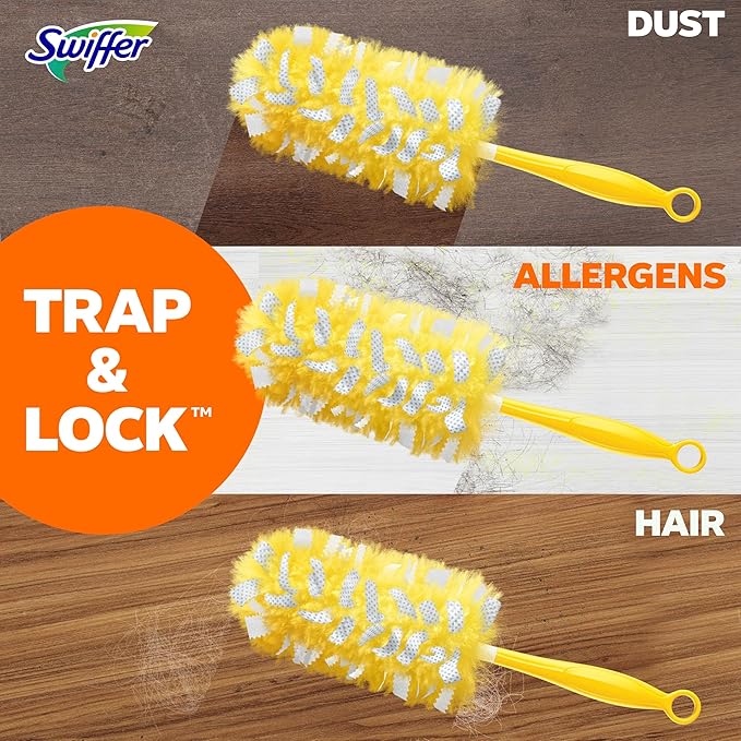 Swiffer Dusters Heavy Duty, Multi-Surface Duster Refills for Cleaning, Unstopables, 24 Count (4 Packs of 6)