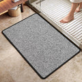 16"x24" Absorbent Quick Dry Bath Mats, Non-Slip Rubber Backing Bathroom Rug, Washable Bath Rugs for Bathroom Floor, Sink and Outside Shower, Low Pile Rug Fit Under Door, Minimalism, Black