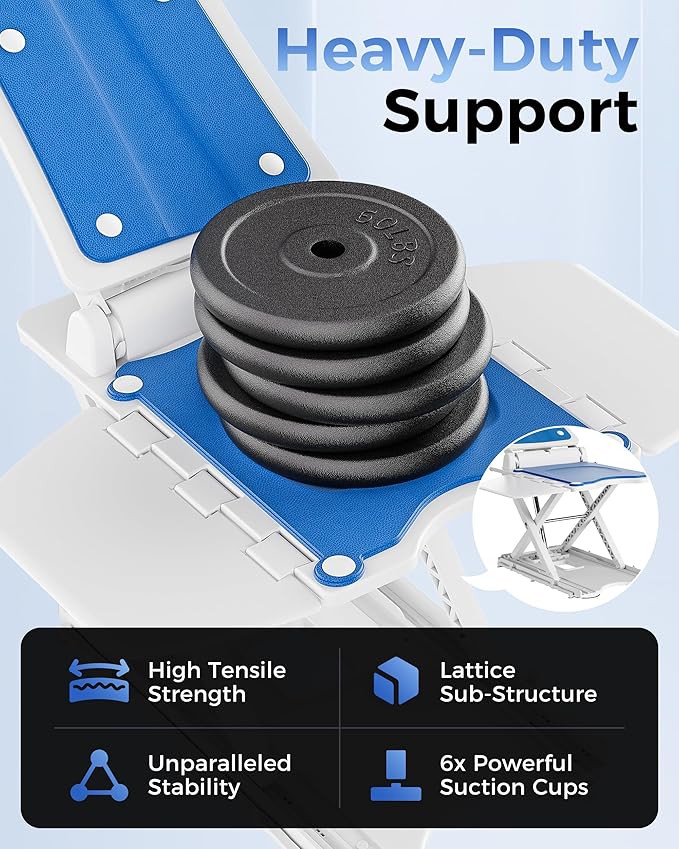 Electric Chair Lift - Floor Lift for Elderly Falls, Support Up to 308 LB, IPX8 Waterproof Bath Lift, Foldable & Wireless Rechargeable Design, Quick-Rise Assist for Elderly & Disabled