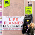 Law of Attraction Planner – Undated Hourly, Weekly & Monthly Goal Setting Planner, 12-Month to Increase Productivity | Life & Gratitude Journal, Include Foldable Vision Board, Gift Box & Stickers