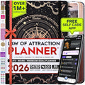 Deluxe 2026 Planner Weekly and Monthly | Law of Attraction Planner with Productivity App | 12-Month for Productivity, Gratitude & Goal Setting | Includes Foldable Vision Board, Gift Box & Stickers