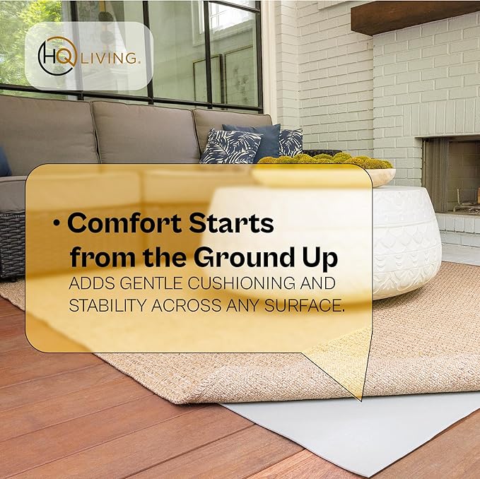 Non-Slip Rug Pad – Indoor and Outdoor Area Rug Pad, Waterproof, Grip Slip Technology - Safe for All Floors, Antimicrobial Protection, Made in USA – 6'x9' – Gray