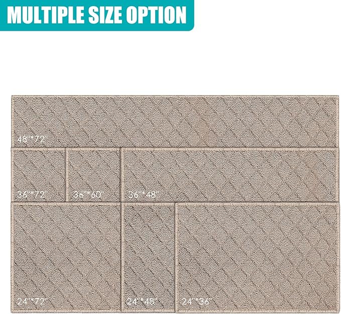 Azadx 2'x4' Front Entryway Door Mat Non Slip Indoor Door mats Washable Entry Mats Welcome Doormat Dirt Trapper for House Entry Low Profile Doormat Indoor Entrance Mat