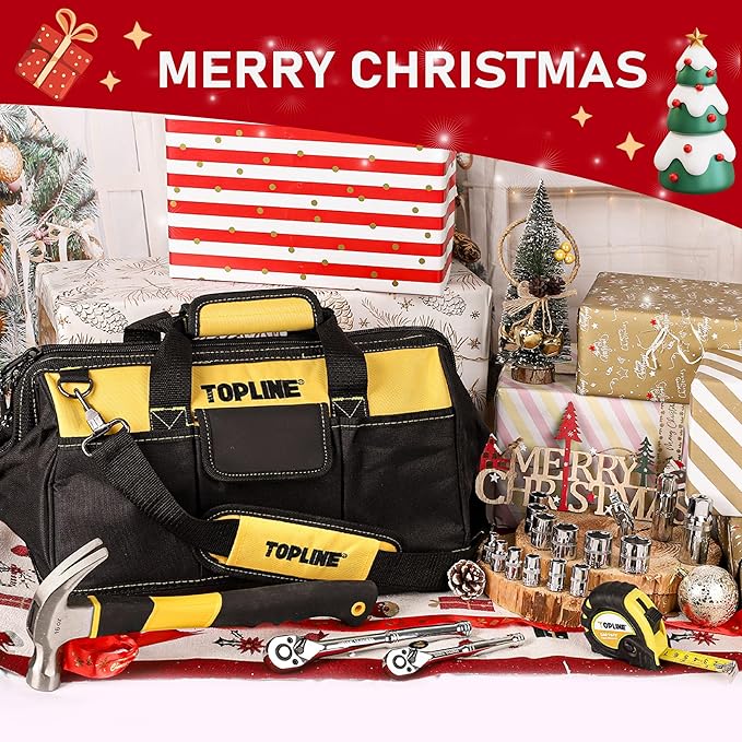 TOPLINE 467-Piece Household Home Tool Sets for Mechanics, 16-Inch Tool Bag with Heavy Duty Home Tool Kit Included, Tool Sets for Men, Tool Kits for Home General Maintenance, Basic Applications