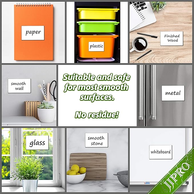 Dry Erase Sticky Notes. Reusable Whiteboard Stickers 4"x2.5" 12 Pack. Suitable for All Smooth Surface. Great for Labels, Lists, Reminders and Decals. Washable, Removable
