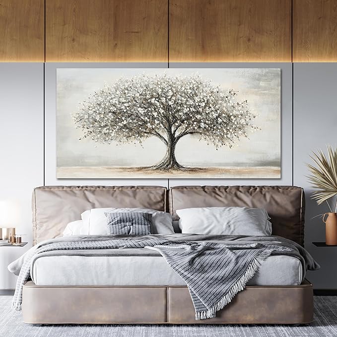 AIXMGSJS Canvas Wall Art Decor Tree of Life Art Modern Black and White Art Prints Canvas Art Wall Decor Artwork for Walls Decorations Pictures for Living Room for Home Office Wall Decor 20"X40"