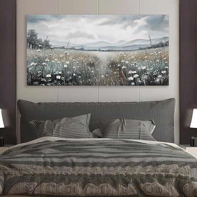 Glvzygy Canvas Wall Art Vintage Wall Decor Classical Painting Canvas Prints Vintage Floral Wall Art for Home Room Bathroom Decor Living and Office Home Decor 20"x40"
