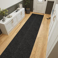 Ottomanson Commercial Scrape Rib Entry Mat – Heavy Duty Ribbed Floor Mat for High Traffic – Non Slip Rubber Back, Waterproof – Indoor Outdoor Use for Offices, Schools, Lobbies, 2'7" x 41', Black