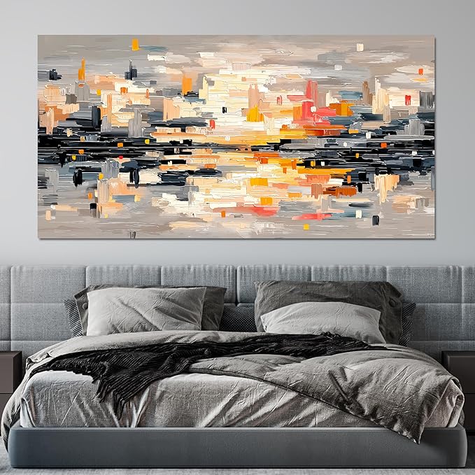 Abstract Wall Art Decor Large Wall Art for Living Room Abstract Canvas Art Wall Decor Modern Colorful Wall Art Prints Canvas Wall Art Pictures Artwork for Walls Bedroom Office Decor 29" X 58"