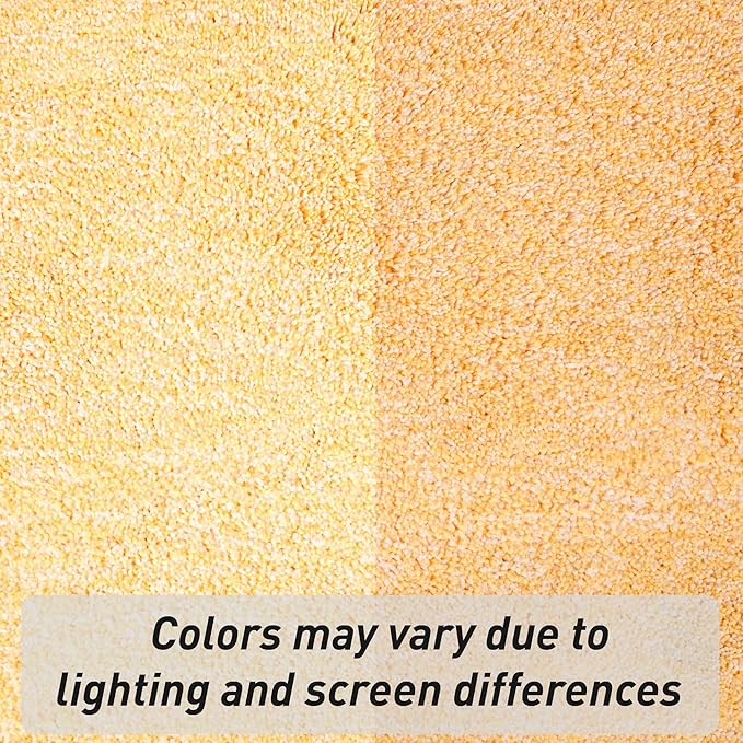 Luxury Quick Dry Non-Slip Bathroom Rugs【20'' x 30'' Chick Yellow】 Highly Absorbent Washable and Ultra Soft, Extra Thick Fluffy Bath Mats for Shower/Kitchen/Bathtub Floor