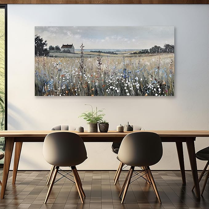 Glvzygy Canvas Wall Art Vintage Decor Artwork Classical Oil Painting Canvas Prints Vintage Landscape Wall Art Suitable for Living Room Bedroom and Office Home Decor Painting 29"x58"