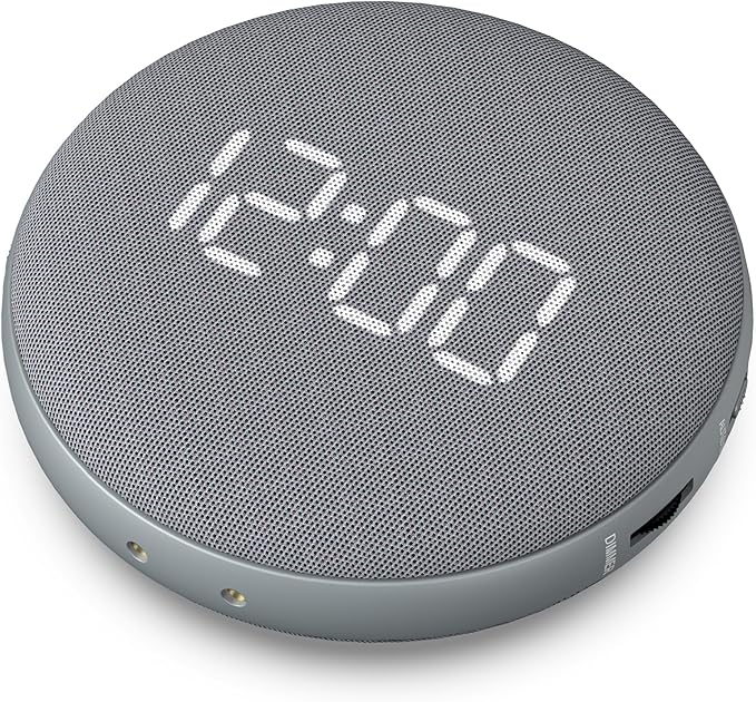 REACHER Super Loud Alarm Clock for Heavy Sleepers Adults Teens, Vibrating Alarm Clock Bed Shaker Under Pillow, Rechargeable Battery Powered for Travel, Auto-Dim, Portable