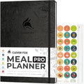 Clever Fox Meal Planner PRO – Weekly Meal Prep Journal with Grocery List & Weigh Loss Tracker – Diet, Fitness & Welness Log Book – Nutrition Diary Notebook – Lasts 12 Months, 7x10” (Black)