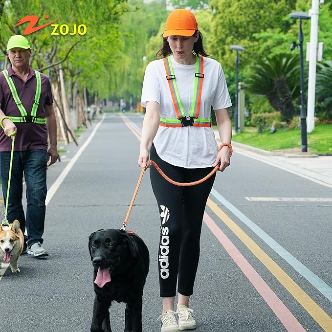 zojo Reflective Vest | Lightweight, Adjustable & Elastic | Safety & High Visibility for Running, Jogging, Walking,Cycling | Fits Outdoor Clothing (1 Pack, Mixture Neon Orange & Yellow)