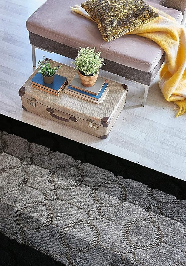 Custom Size Hallway Runner Rug Grey Color 31 inch Wide Select Your Length Non-Slip (Skid Resistance) Rubber Backing 2 feet x 31 inch
